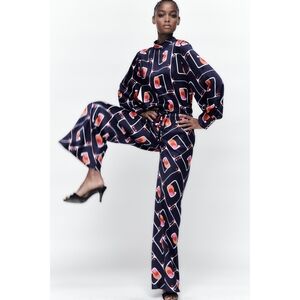 Zara geometric print pants